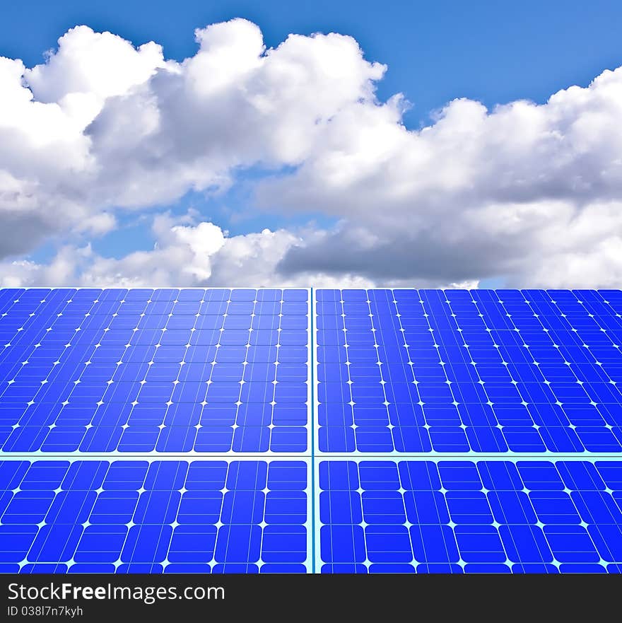 Solar panels. alternative sources of energy