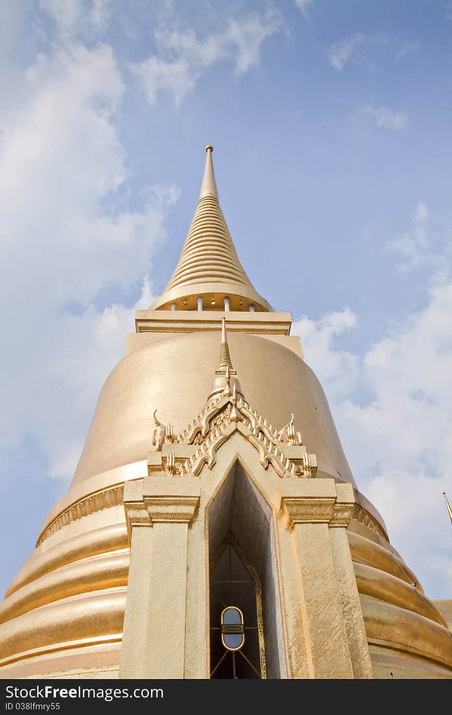 Golden Pagoda at Grand Palace and Emerald Buddha Temple, Bangkok