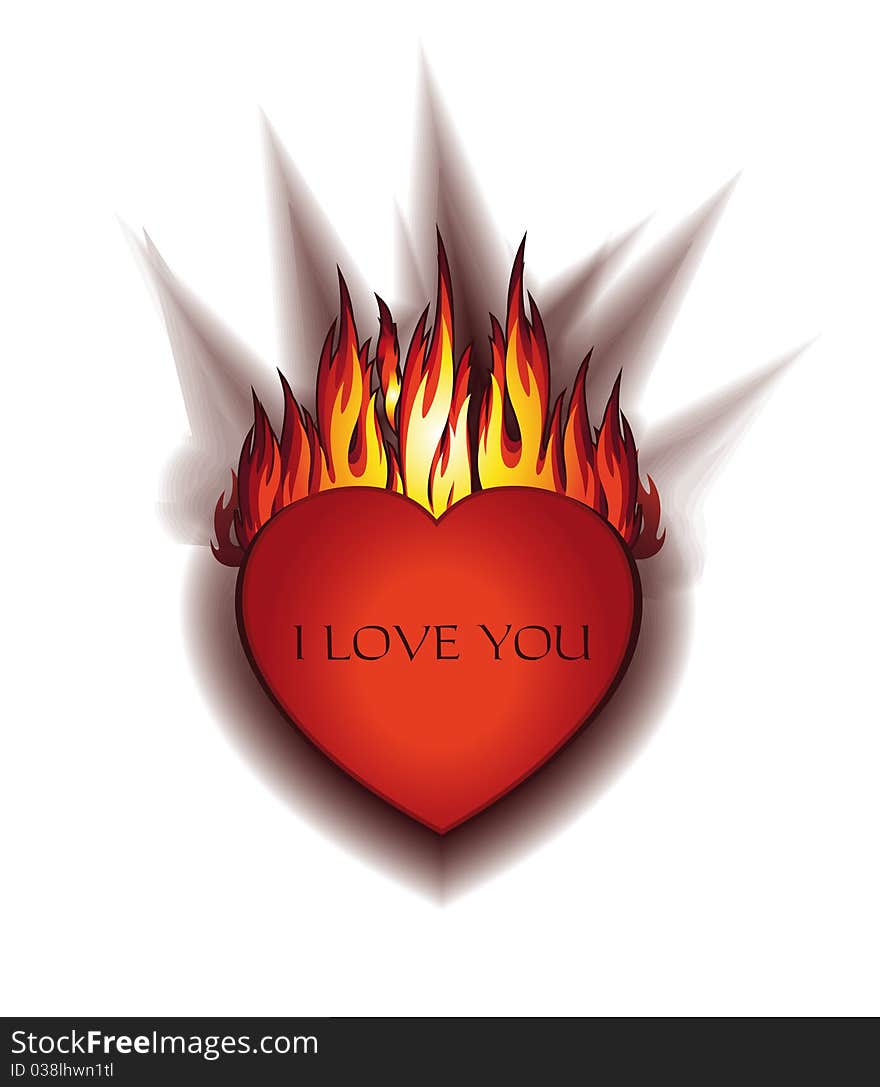 Heart Fire i love you valentine