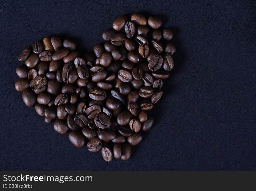 Heart From Coffee Grains