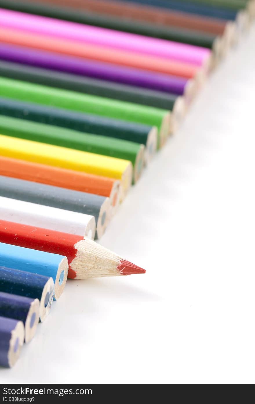 Colorfull colored pencils