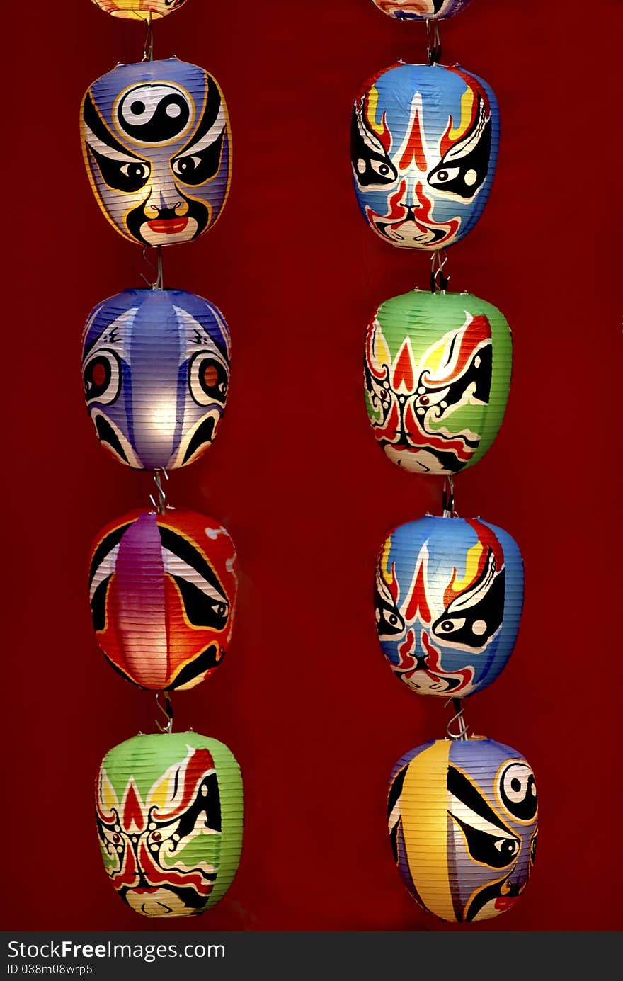 Chinese mask Lanterns 4.