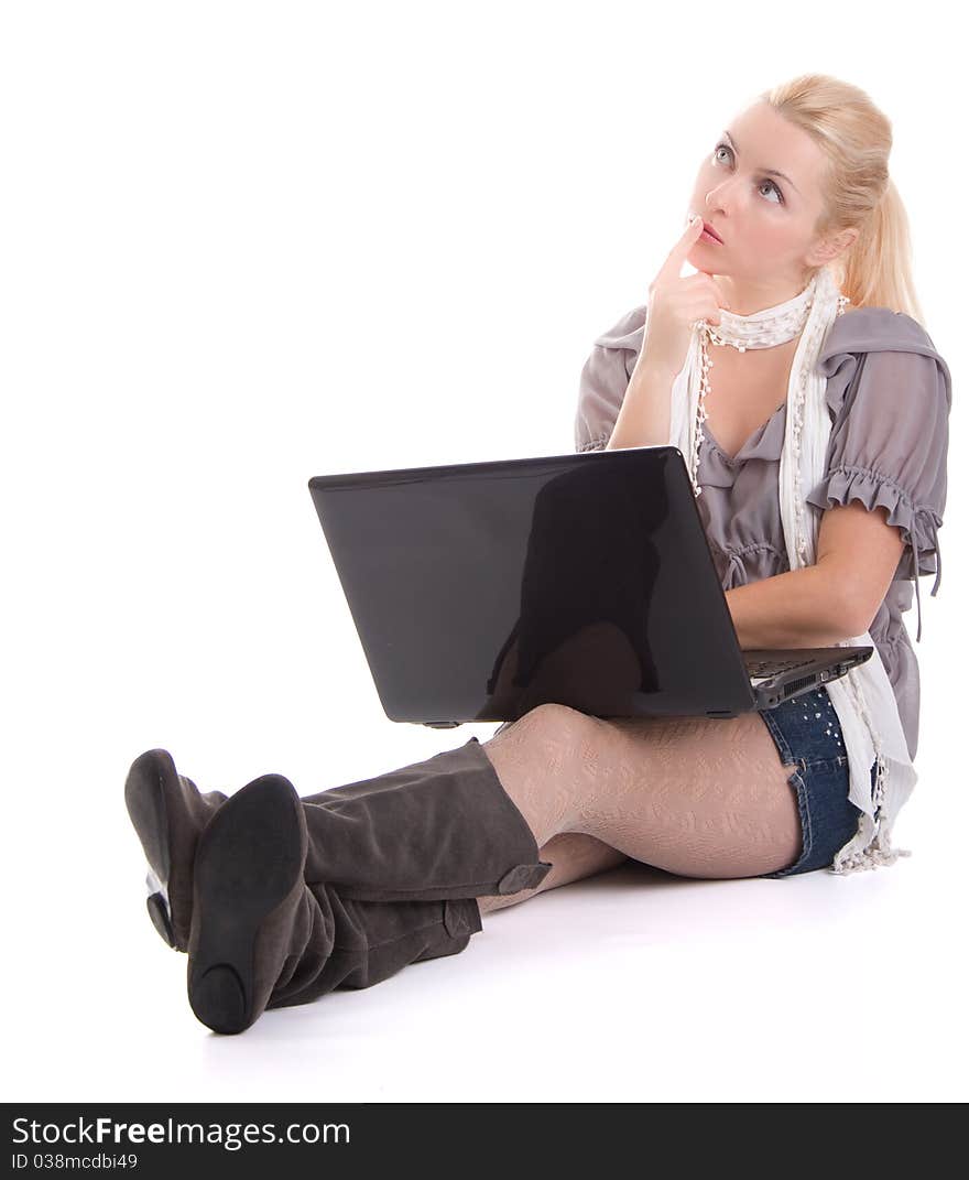 Woman with a laptop computer