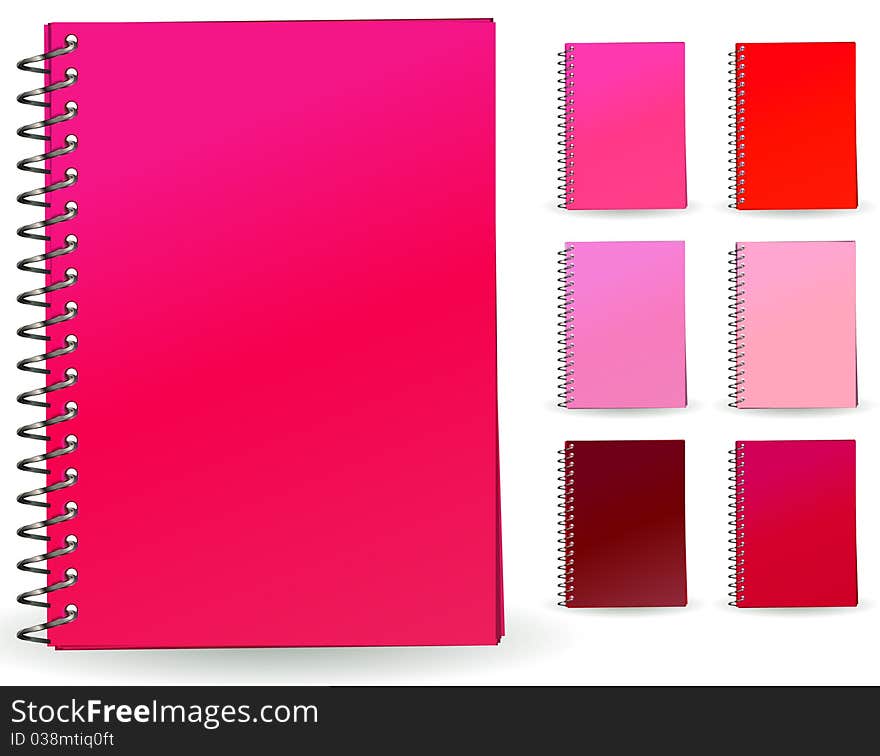 Pink book isolated on white