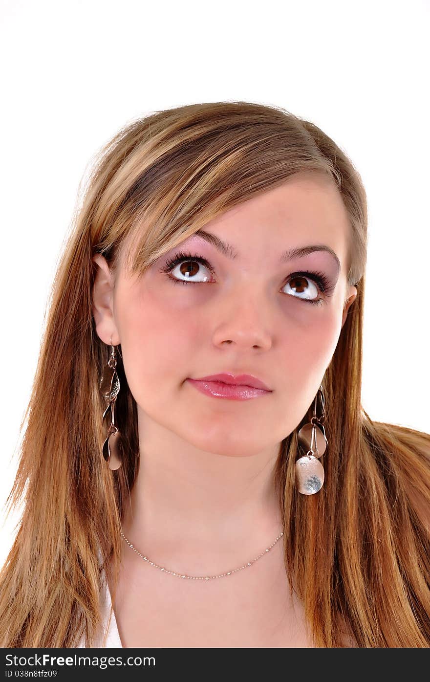 Close-up portrait of a beautiful teenager