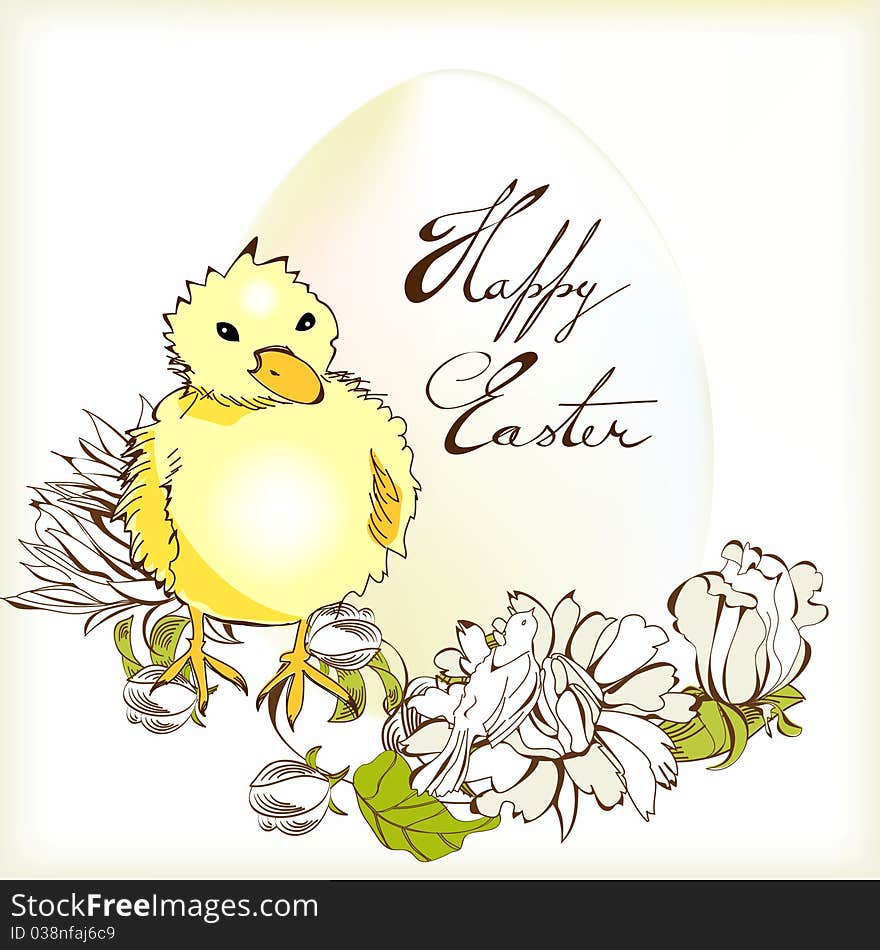 Easter card. Universal template for greeting card, web page, background