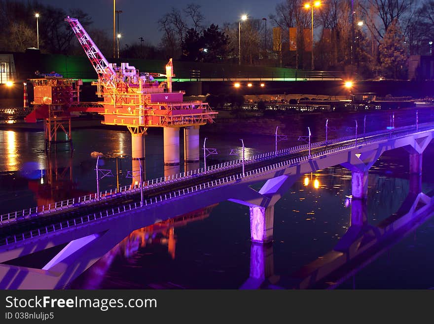 Madurodam, Netherlands miniature city, by light. Madurodam, Netherlands miniature city, by light