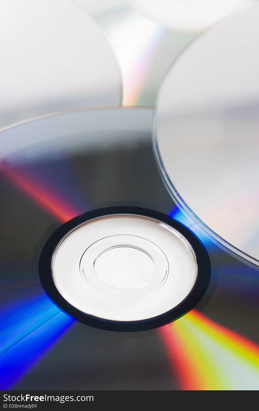 Background with CD / DVD disks