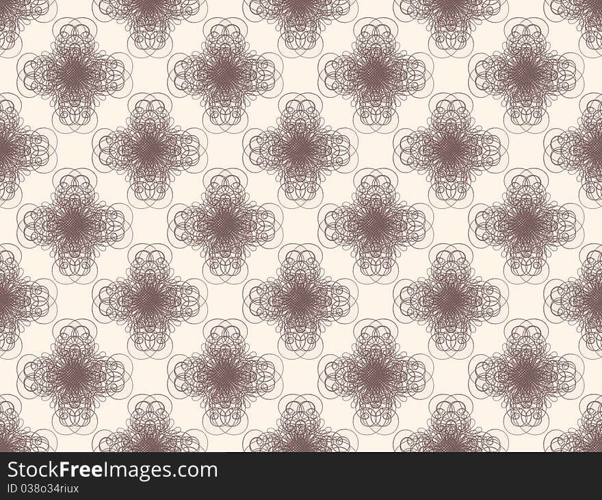 Brown damask seamless wallpaper pattern. Brown damask seamless wallpaper pattern