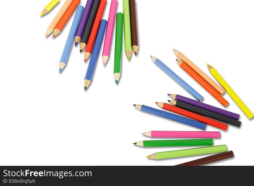 Colored pencils isolated