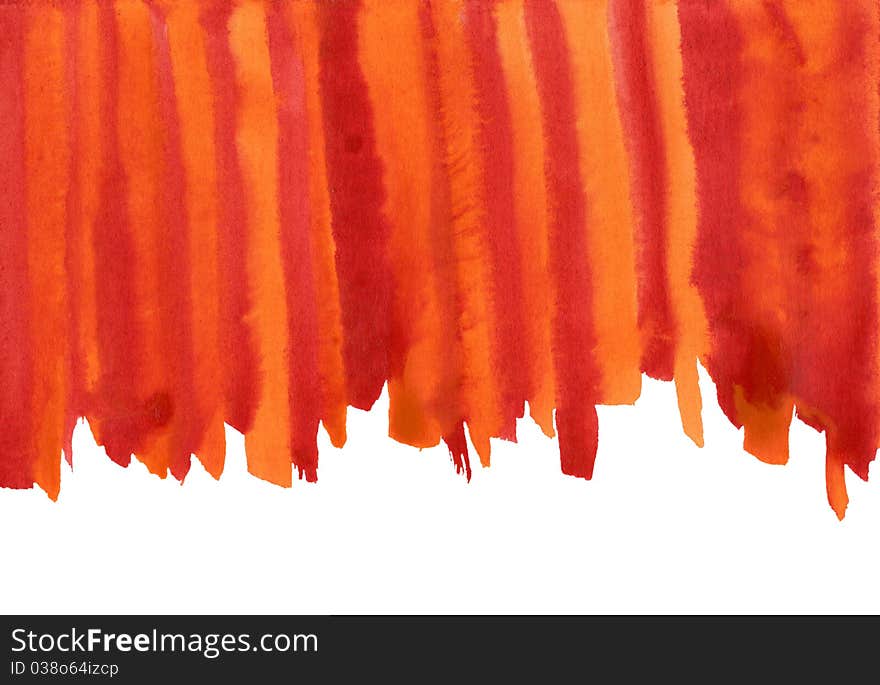 Abstract red, orange and white watercolor background. Abstract red, orange and white watercolor background