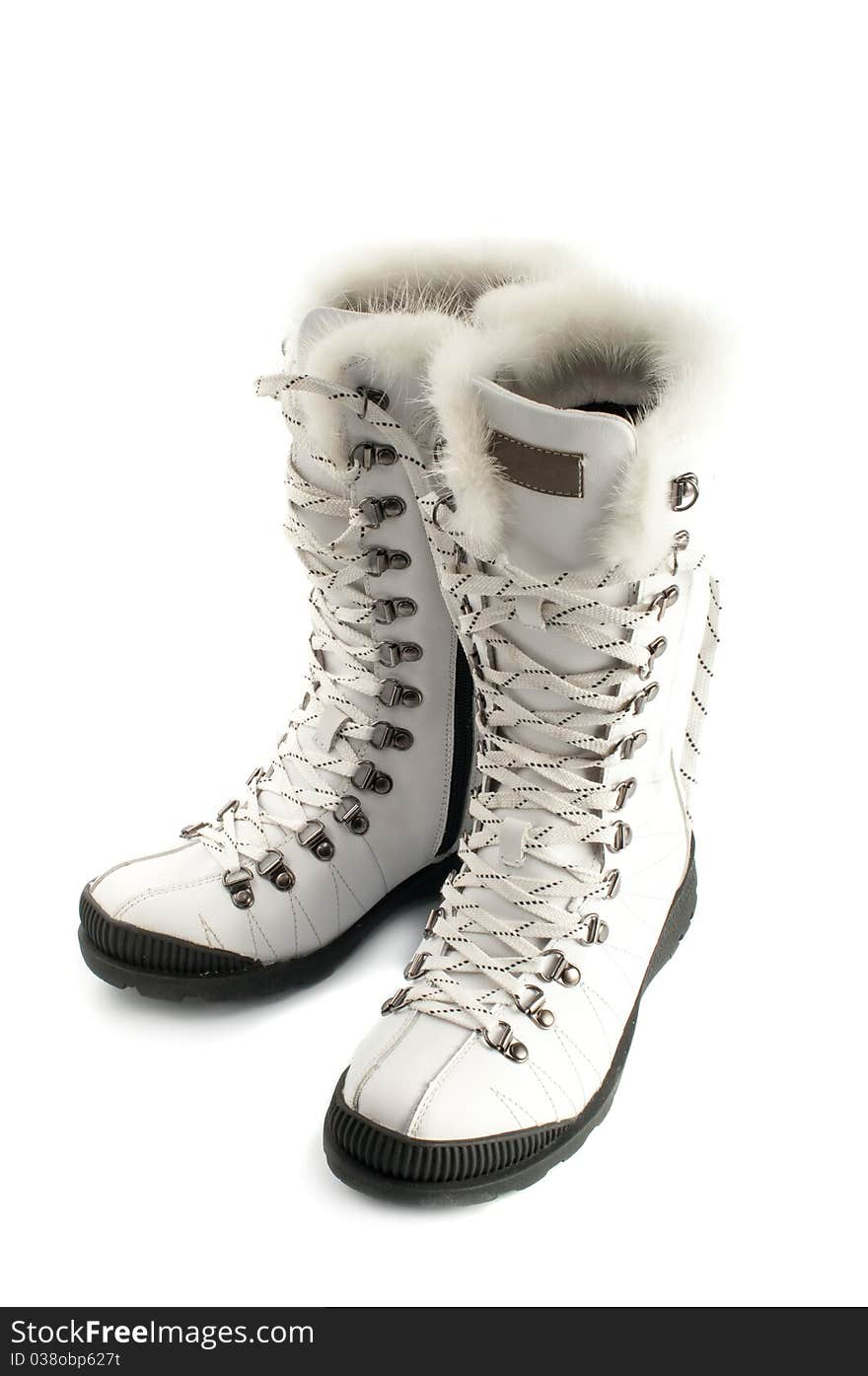 White woman boots