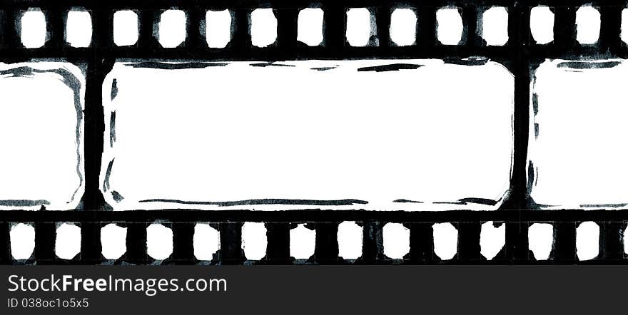 Grunge film strip illustration for your design