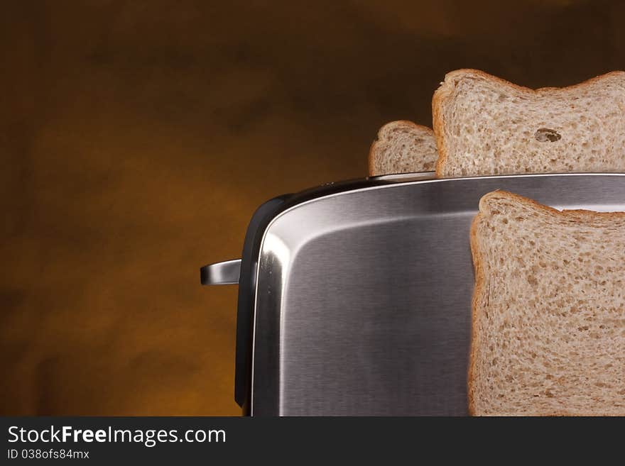 A toaster and a special bread for toast.