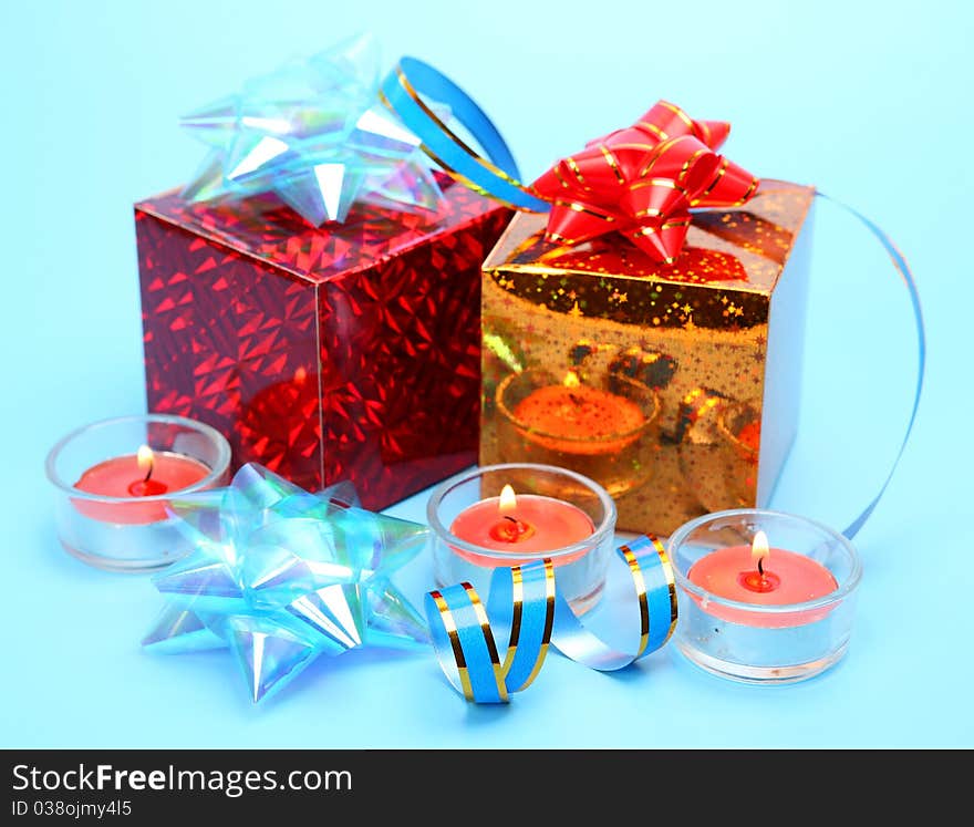 Gift and candles