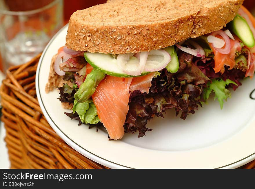 Sandwich With Smoked Salmon