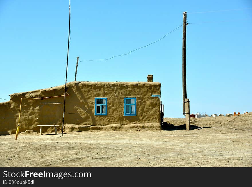 Kazakh House in Sarychek, Kazakhstan. Kazakh House in Sarychek, Kazakhstan