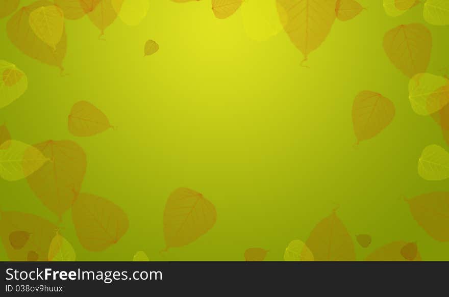 blank with abstract leaves