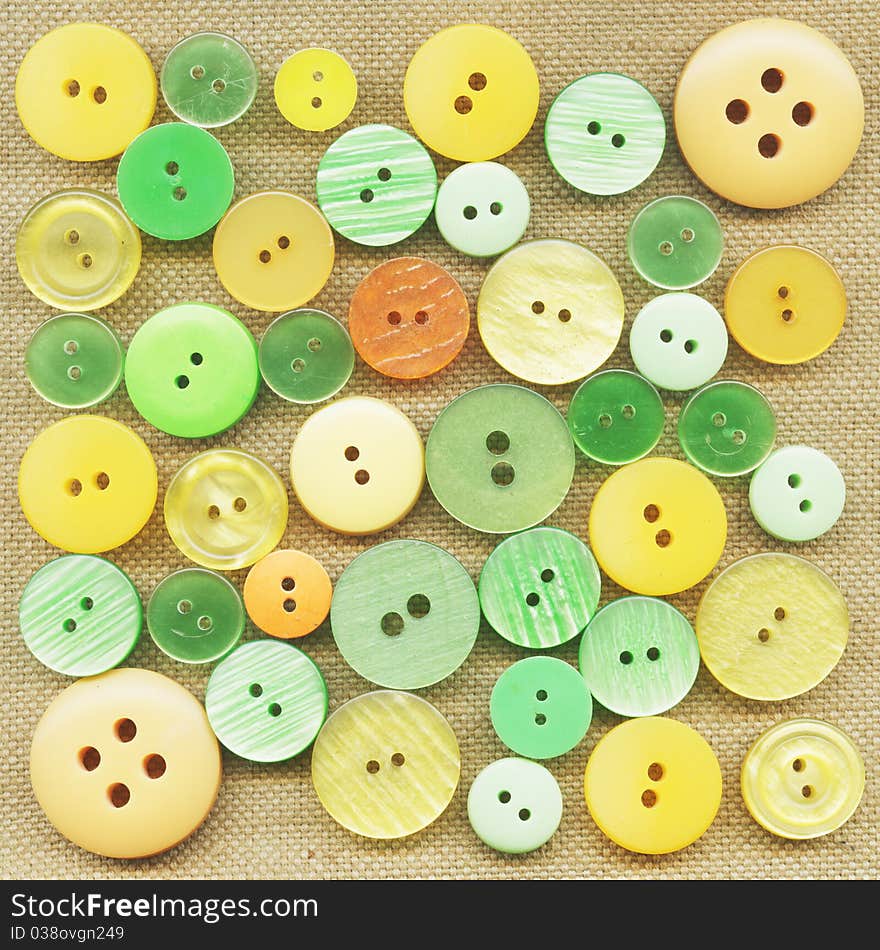 Multicolored buttons