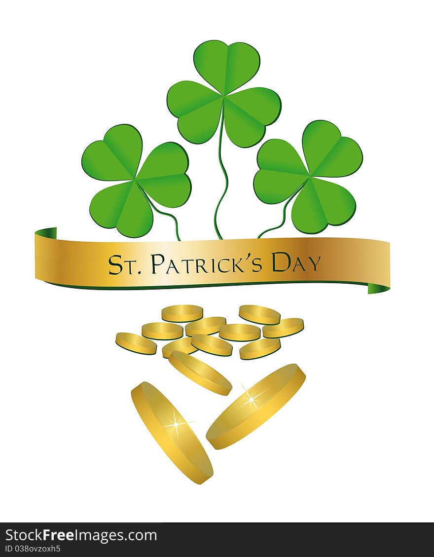 St. Patrick's Day Shamrock Money ribbon