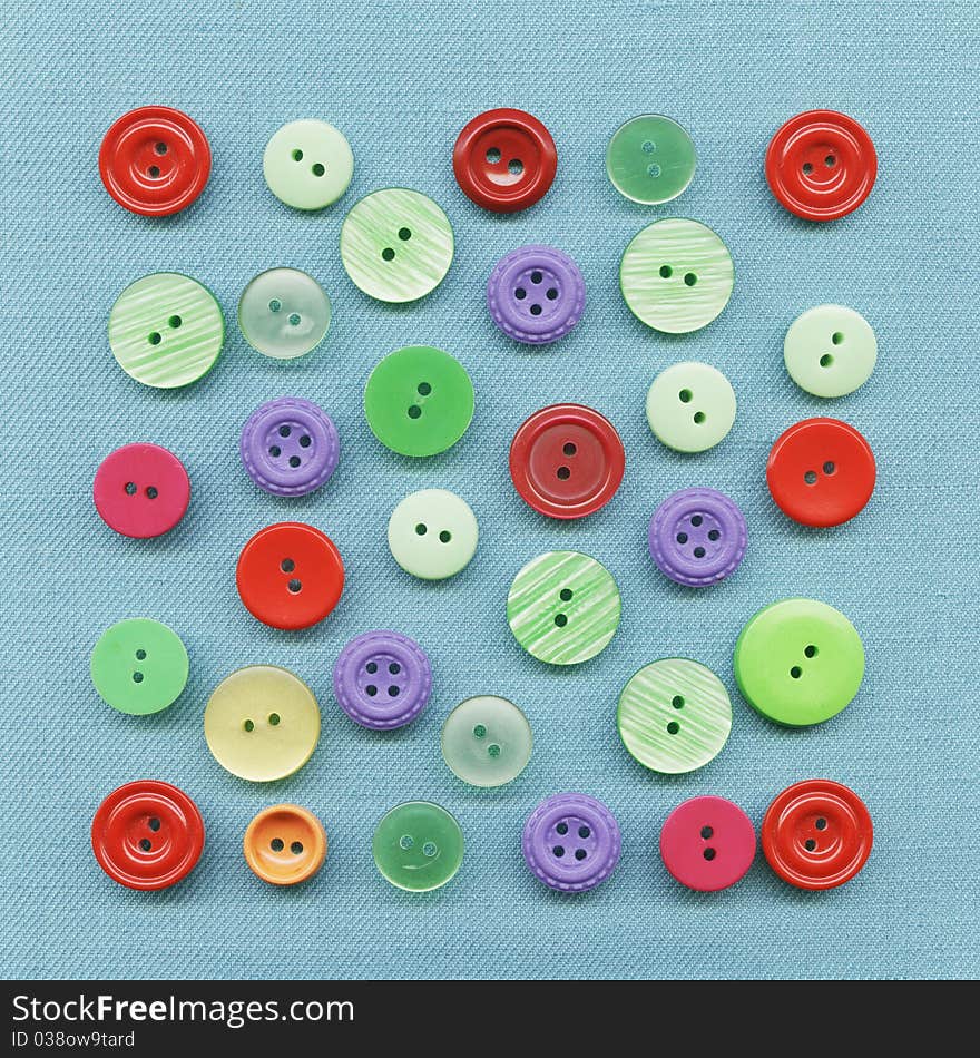 Multicolored buttons