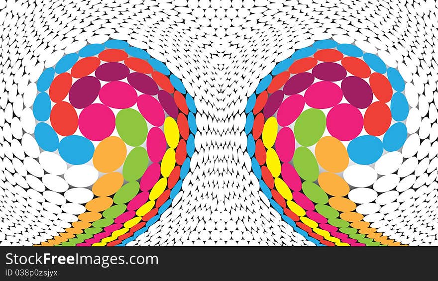 Intertwined colored circles. Abstract mosaic. Vector illustration. Intertwined colored circles. Abstract mosaic. Vector illustration.