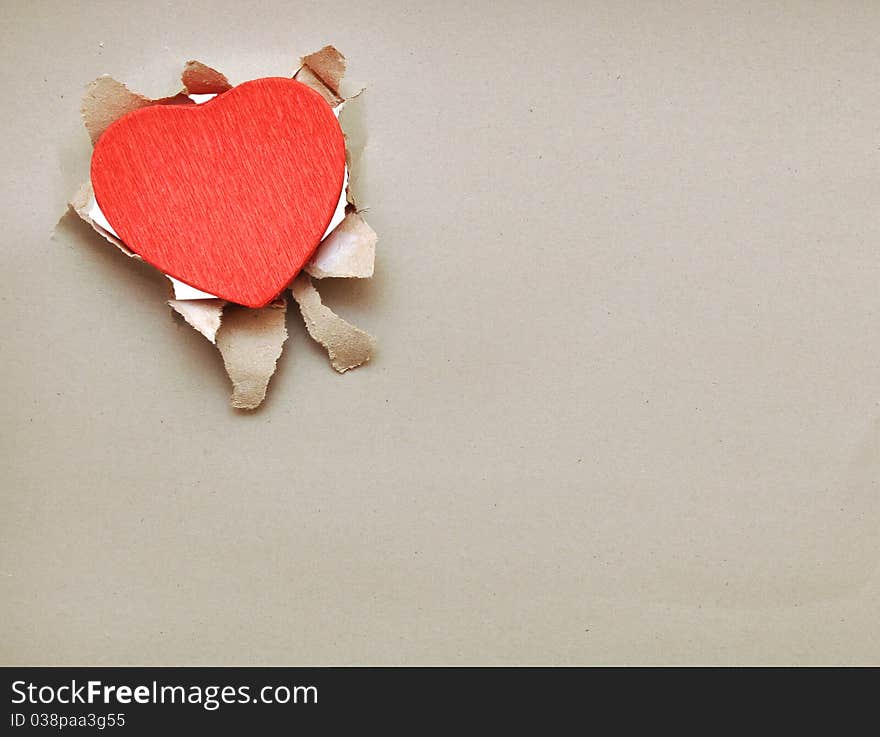 Torn paper heart