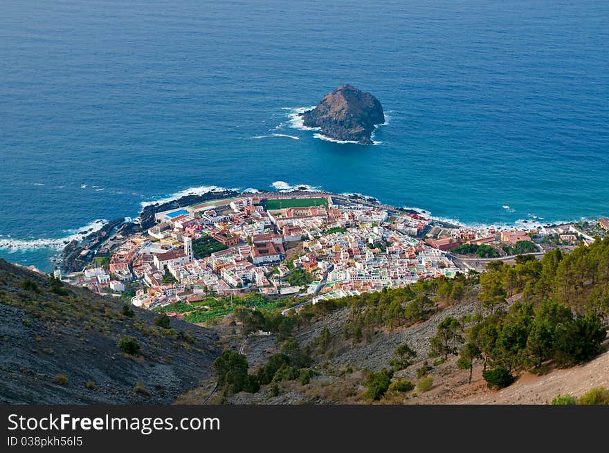 City in the ocean. Canary Islands