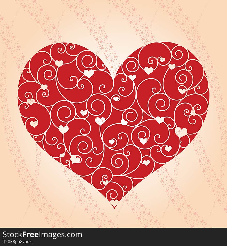 Abstract Valentine day greeting card