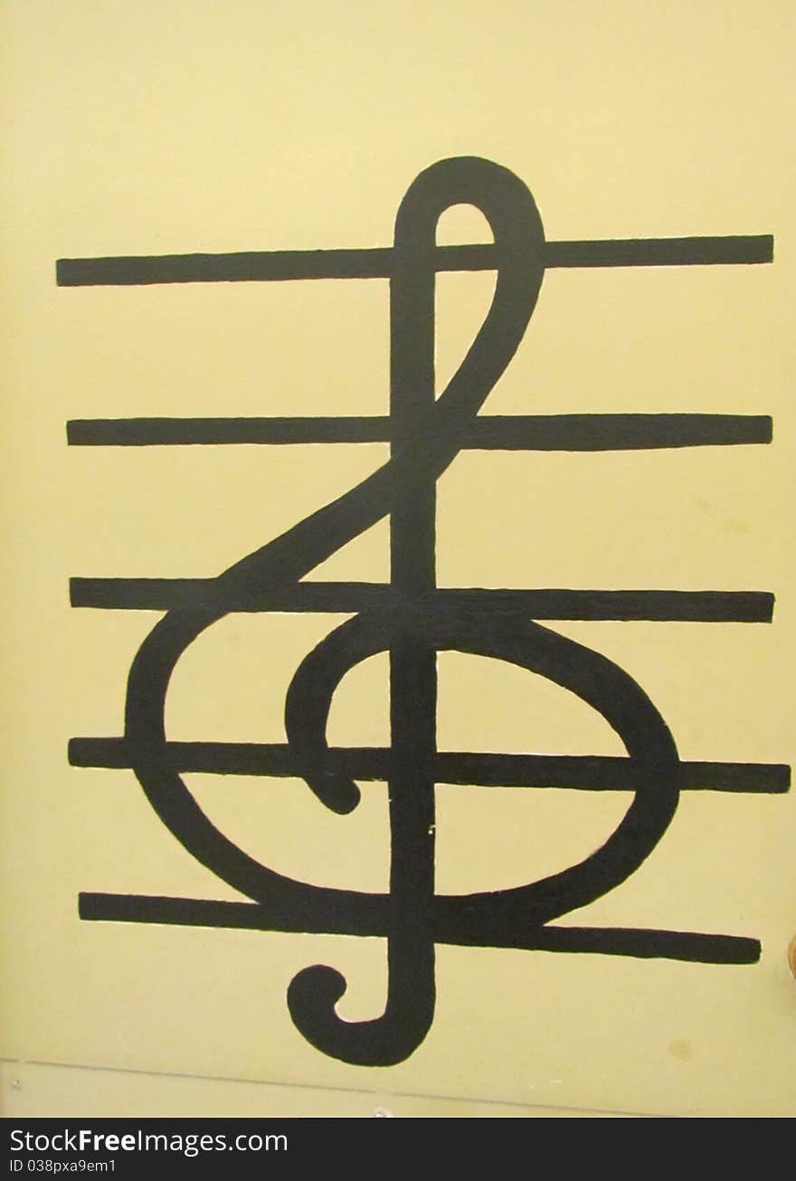 A treble clef also know as a g clef is on the musical staff