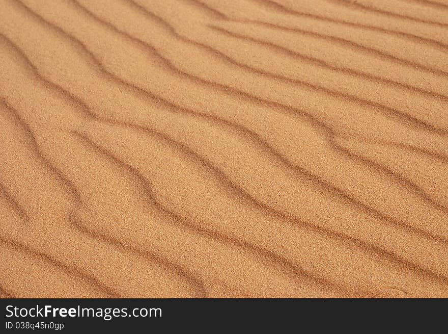 Close up of sandune ripples flowing diagonally. Close up of sandune ripples flowing diagonally