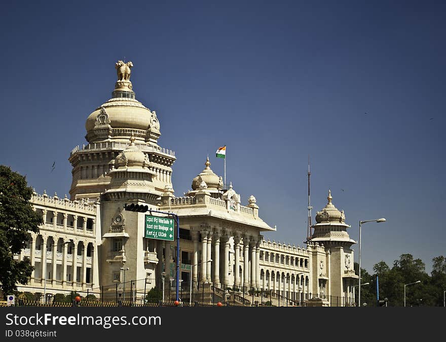 Vidhan Soudha historical building, Bangalore, India.