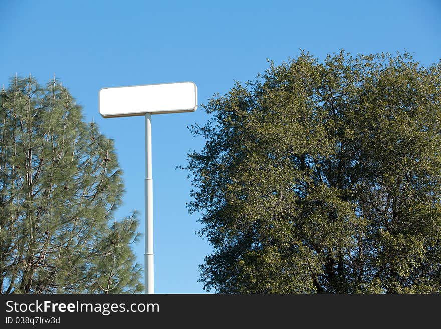 A Blank Billboard with a blue sky