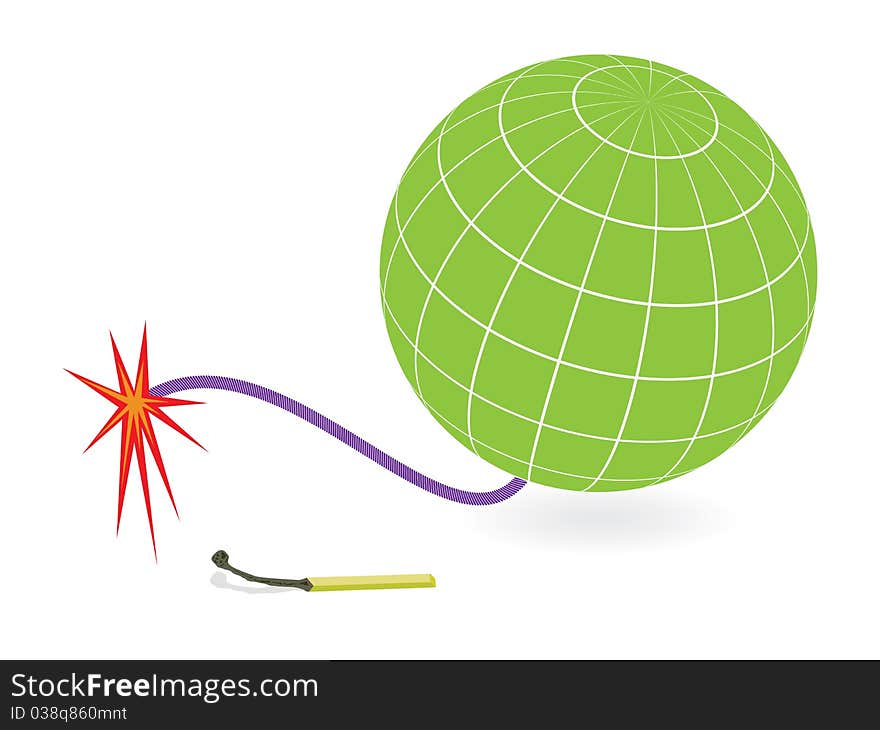 Earth Globe And Firing Cord