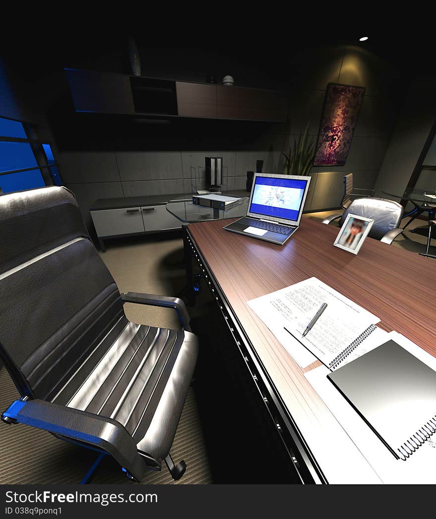 Rendering Modern Office