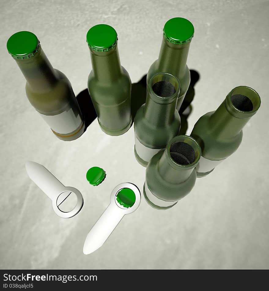 Rendering Beer Bottles