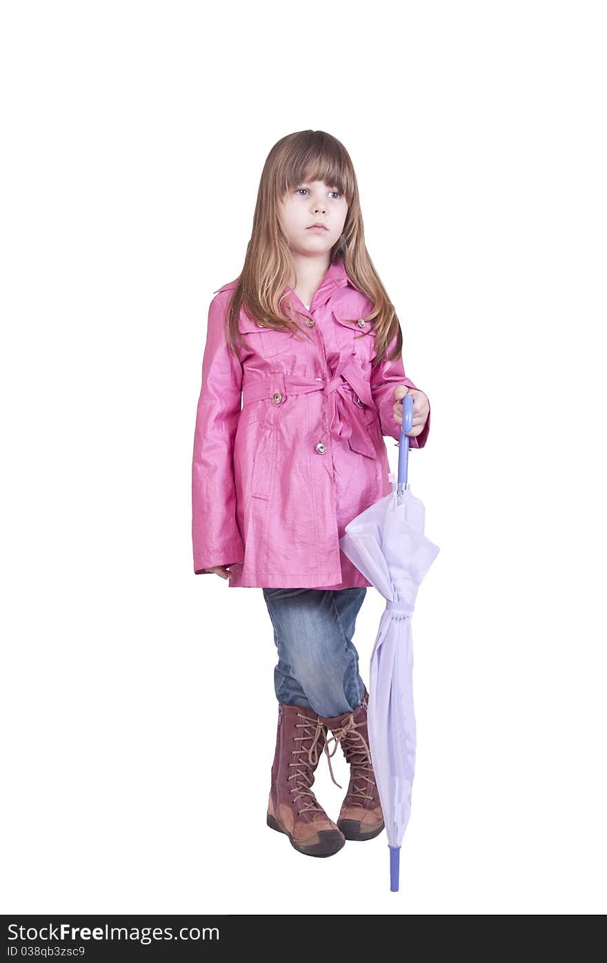 Girl posing with umbrella