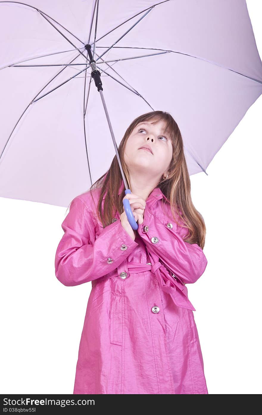 Girl posing with umbrella