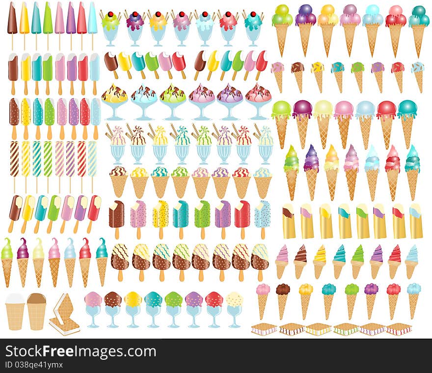 Big ice cream collection