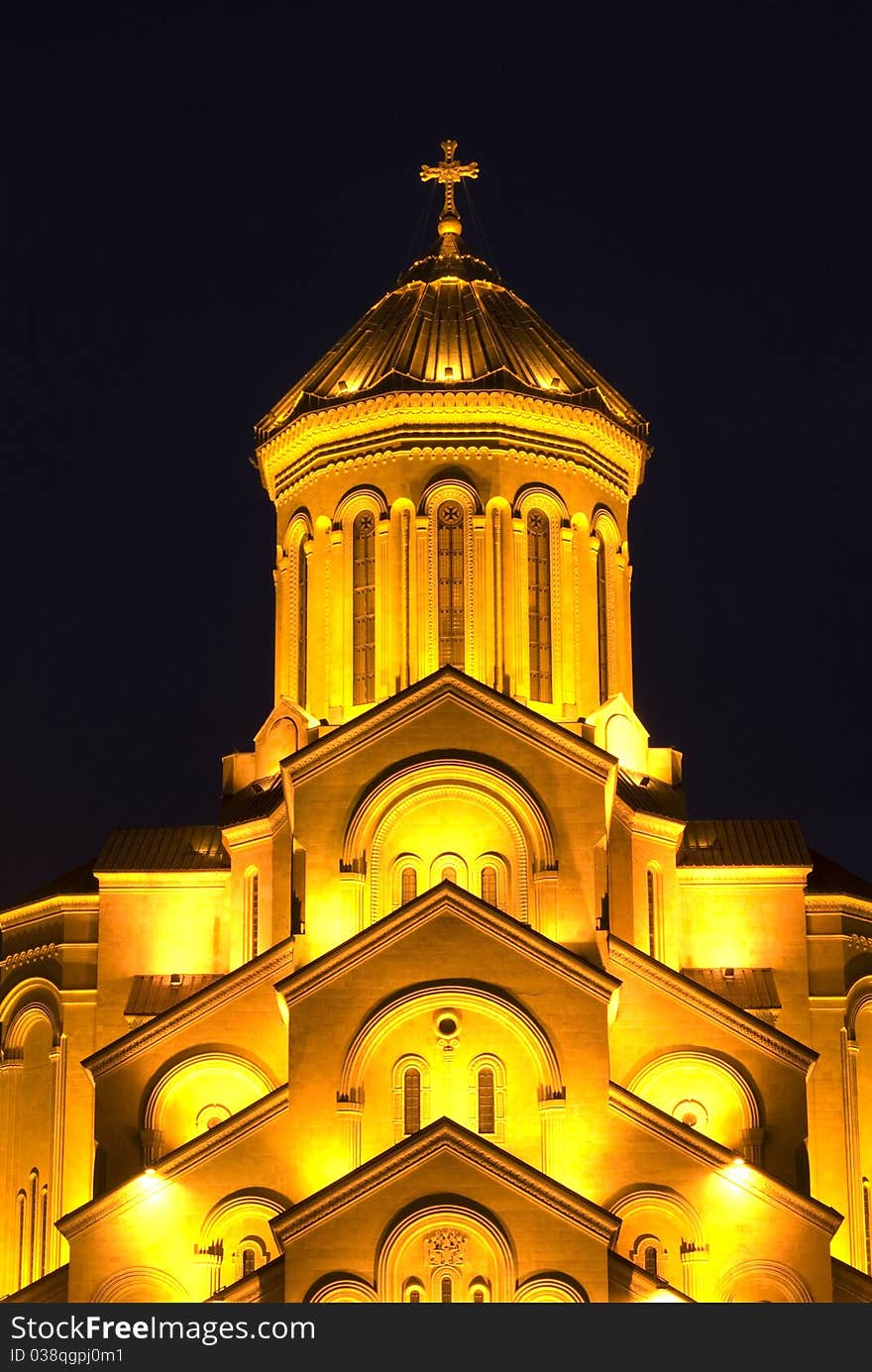 The Tbilisi Holy Trinity Cathedral commonly known as Sameba is the main Georgian Orthodox Christian cathedral, located in Tbilisi, the capital of Georgia