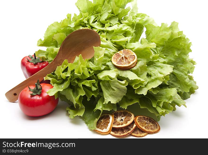 Endives salad with tomato and lemon for this purpose paprika