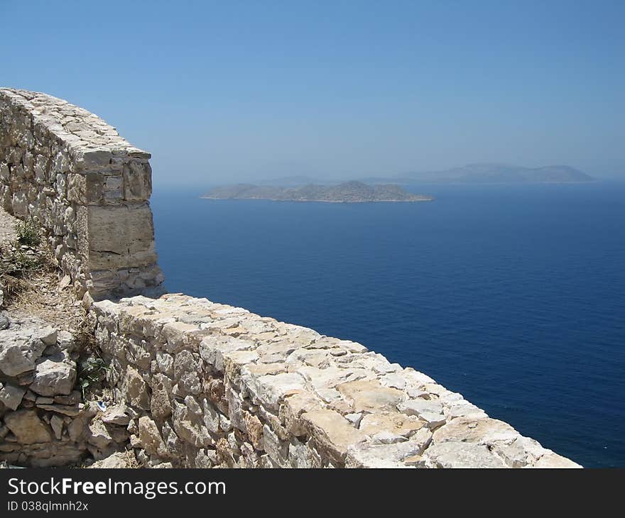 View from Kritinia castle. Rhodes island. Greece. View from Kritinia castle. Rhodes island. Greece.