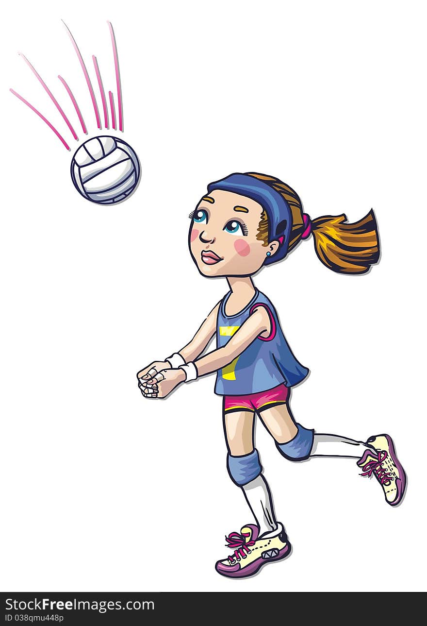 Volleyball girl athlete