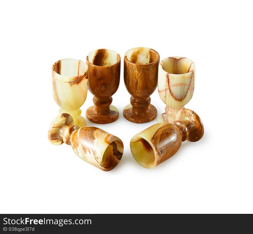 The tableware isolated on a white background