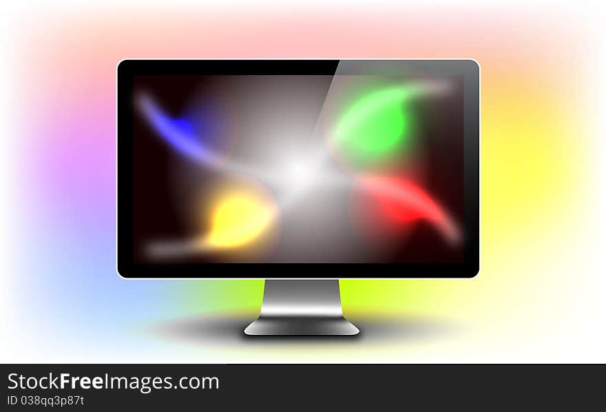 Lcd monitor with colorful screen