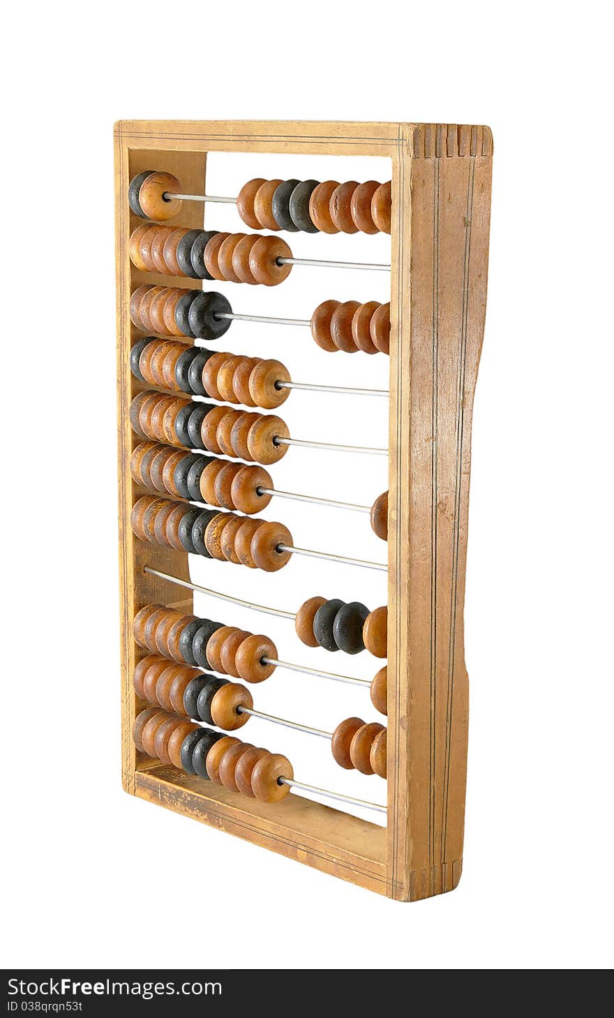 Old abacus isolated on a white background. Old abacus isolated on a white background