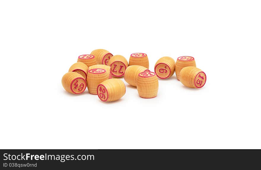 Barrels bingo isolated on a white background