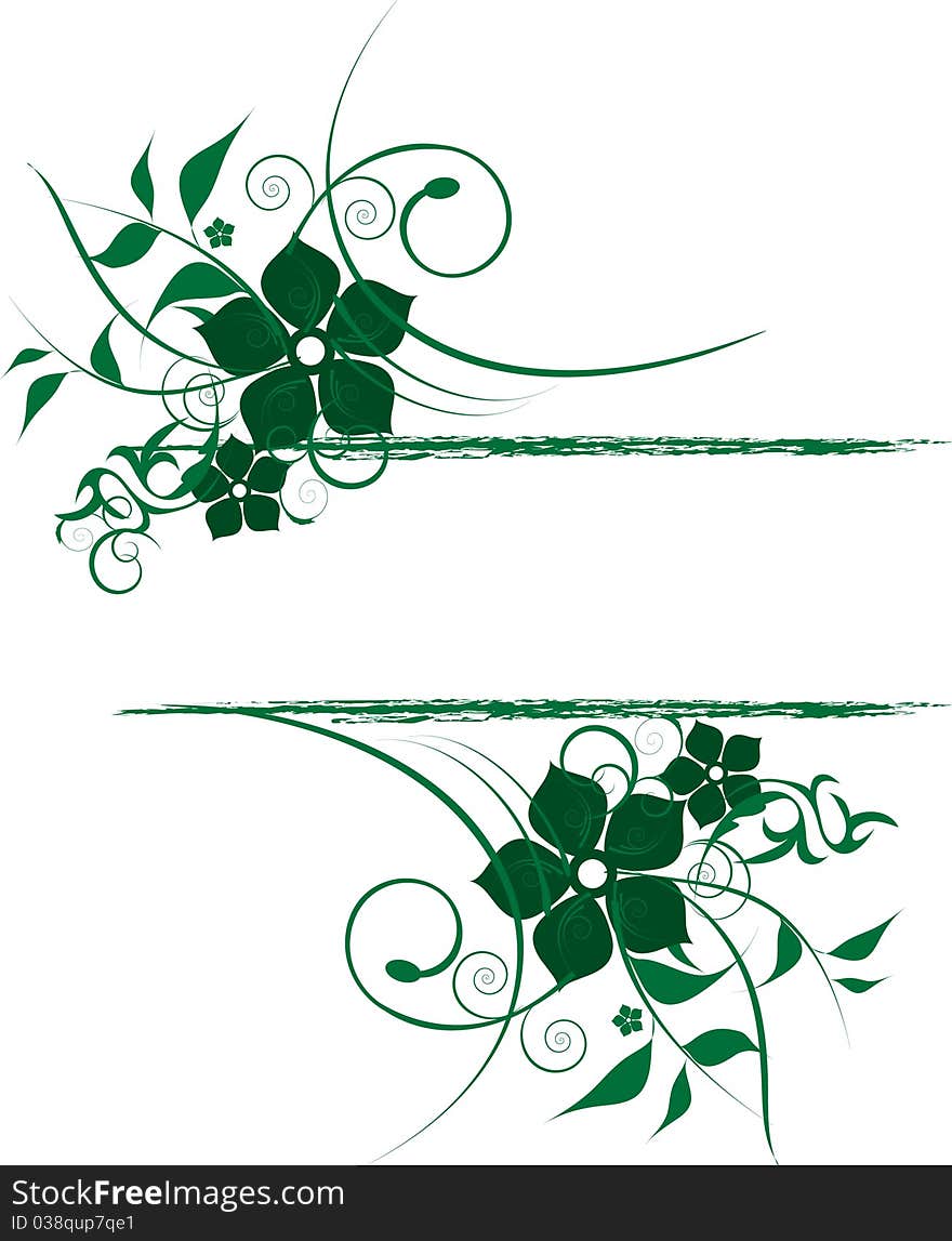 Green flowers decoration