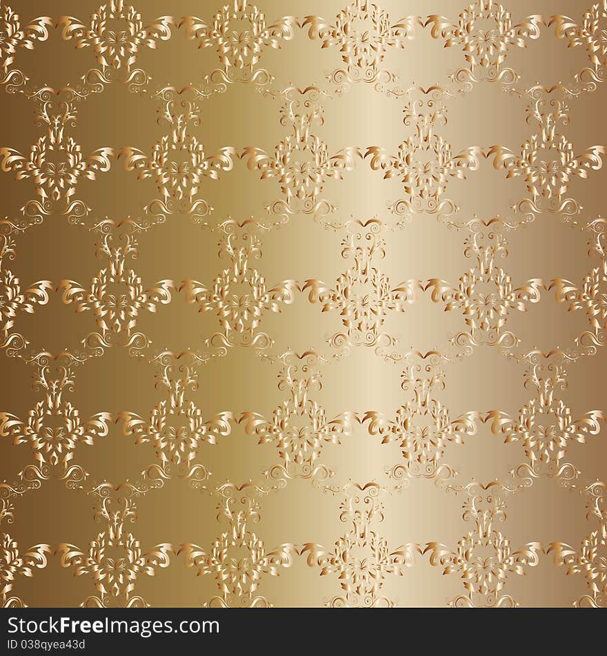 Golden Ornamental background