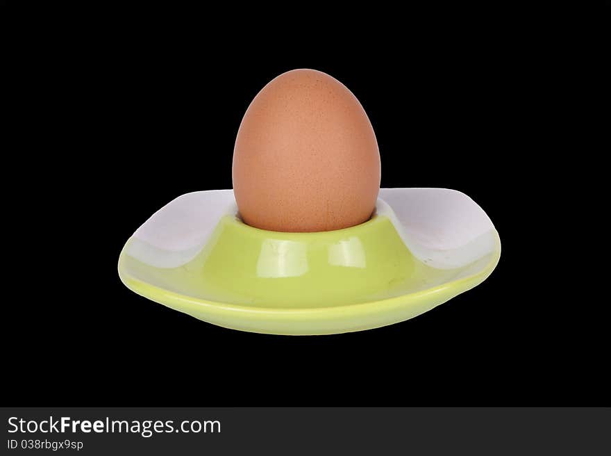 Egg isolated on a black background